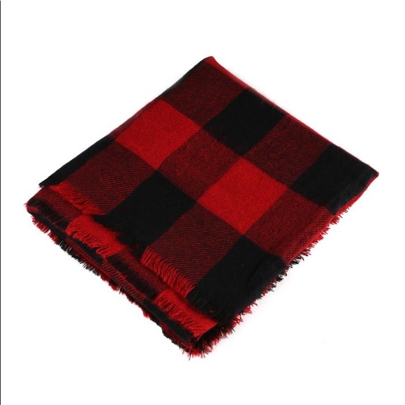 Express Accessories - Express Buffalo Check Blanket Scarf